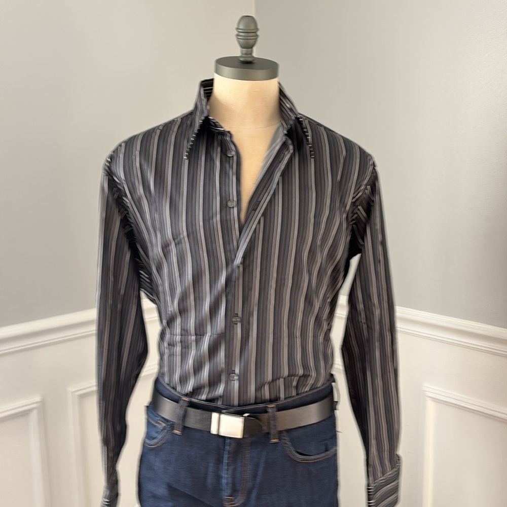 Versace Striped Button Up Shirt